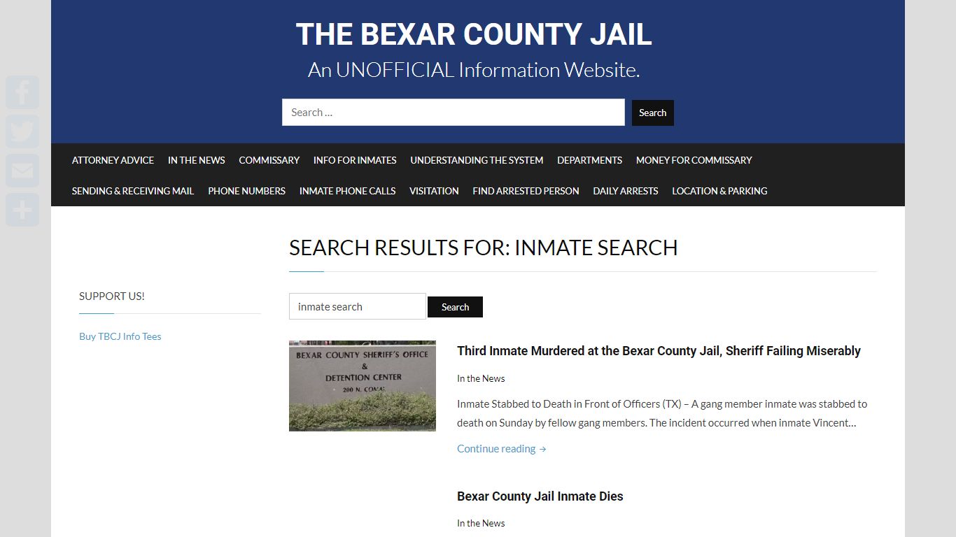 inmate search | The Bexar County Jail